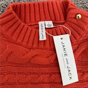 Janie and Jack Vibrant Orange Cowl Sweater
